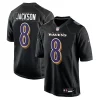 Lamar Jackson Baltimore Ravens Nike Fashion Game Elegant Jersey Black
