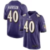 Malik Harrison Baltimore Ravens Nike Game Jersey Purple Premium