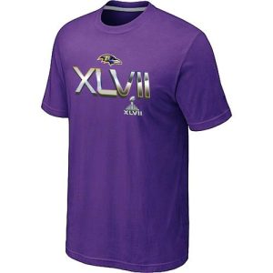 Men's Baltimore Ravens 2012 Super Superior Bowl XLVII On Our Way T Shirt Purple
