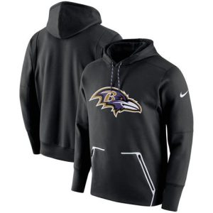 Men's Baltimore Ravens Black Champ Top - notch Drive Vapor Speed Pullover Hoodie