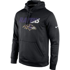 Men's Baltimore Ravens Black Kick Fabulous Off Staff Performance Pullover Hoodie