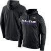 Men's Baltimore Ravens Black Sideline Circuit Pullover Performance Fantastic Hoodie