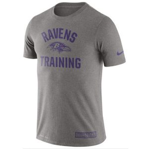 Men's Baltimore Ravens Heathered Gray Training Performance T Stylish Shirt