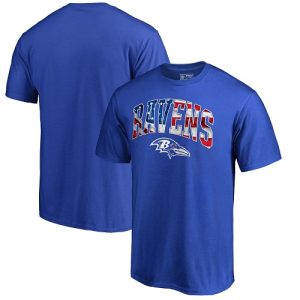 Men's Baltimore Ravens NFL Pro Line by Fanatics Branded Royal Banner Enchanting Wave T Shirt
