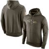 Men's Baltimore Ravens Olive Salute Unique To Service KO Performance Hoodie