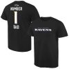Men's Baltimore Ravens Pro Line College Number 1 Amazing Dad T Shirt Black