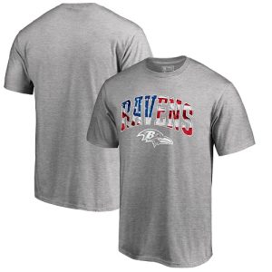 Men's Baltimore Ravens Pro Line by Fanatics Exceptional Branded Heathered Gray Banner Wave T Shirt