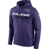 Men's Dashing Baltimore Ravens Sideline Circuit Purple Pullover Hoodie