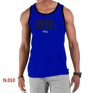 Men's NFL Baltimore High - quality Ravens Sideline Legend Authentic Logo Tank Top Blue_2