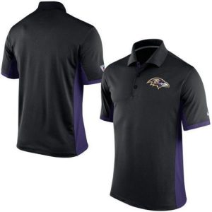 Men's NFL Baltimore Ravens Black Team Issue Alluring Performance Polo