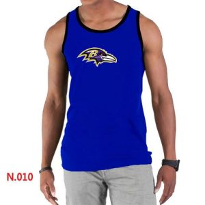 Men's NFL Baltimore Ravens Gorgeous Sideline Legend Authentic Logo Tank Top Blue_3
