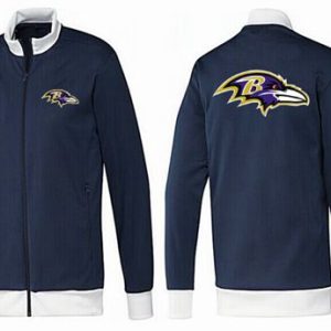 NFL Baltimore Ravens Team Logo Jacket Elegant Dark Blue_1