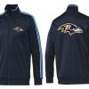 NFL Baltimore Sophisticated Ravens Team Logo Jacket Dark Blue_2
