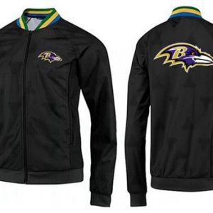 NFL Baltimore Superb Ravens Team Logo Jacket Black_4