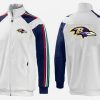 NFL Classy Baltimore Ravens Team Logo Jacket White_2