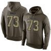NFL Men's Baltimore Ravens Marvelous #73 Marshal Yanda Stitched Green Olive Salute To Service KO Performance Hoodie