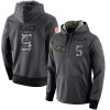 NFL Men's Baltimore Sophisticated Ravens #5 Joe Flacco Stitched Black Anthracite Salute to Service Player Performance Hoodie