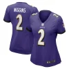 Nate Wiggins Baltimore Ravens Nike Amazing Women's Game Jersey Purple