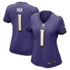 Number 1 Mom Baltimore Ravens Nike Enchanting Women's Game Jersey Purple