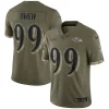 Odafe Oweh Baltimore Delightful Ravens Nike 2022 Salute To Service Limited Jersey Olive