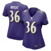 Owen Wright Baltimore Ravens Nike Women's Game Jersey Purple Top - notch
