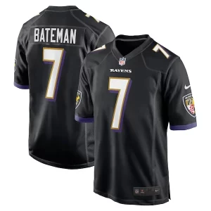 Rashod Admirable Bateman Baltimore Ravens Nike Game Player Jersey Black