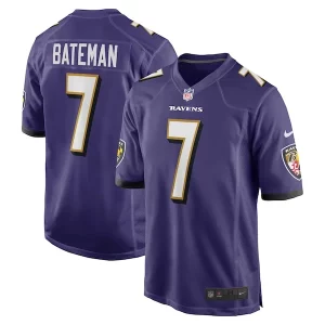 Rashod Bateman Baltimore Ravens Marvelous Nike Game Player Jersey Purple