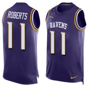 Ravens #11 Seth Roberts Purple Team Color Men's Stitched Splendid NFL Limited Tank Top Jersey