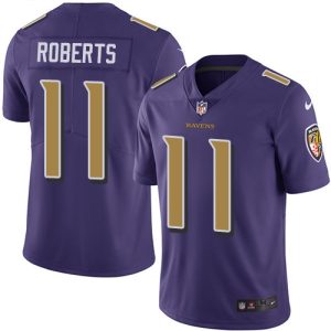 Ravens #11 Seth Sophisticated Roberts Purple Youth Stitched NFL Limited Rush Jersey
