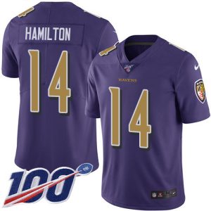 Ravens #14 Kyle Hamilton Splendid Purple Men's Stitched NFL Limited Rush 100th Season Jersey