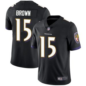 Ravens #15 Marquise Brown Black Sophisticated Alternate Youth Stitched NFL Vapor Untouchable Limited Jersey