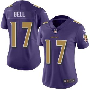 Ravens #17 Amazing Le'Veon Bell Purple Women's Stitched NFL Limited Rush Jersey