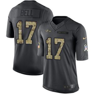 Ravens #17 Le'Veon Bell Black Men's Stitched NFL Limited 2016 Salute to Service Jersey Stunning