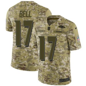 Ravens #17 Le'Veon Bell Elegant Camo Men's Stitched NFL Limited 2018 Salute To Service Jersey
