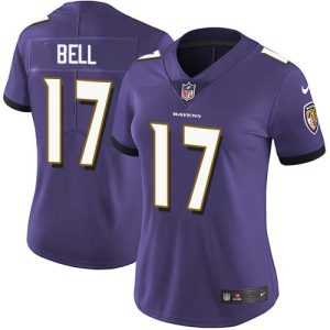 Ravens #17 Le'Veon Bell Purple Team Color Women's Stitched Impressive NFL Vapor Untouchable Limited Jersey