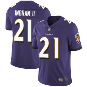 Ravens #21 Mark Ingram II Purple Team Color Men's Stitched NFL Vapor Untouchable Limited Stunning Jersey