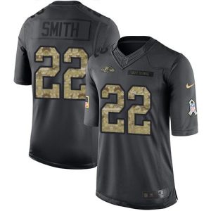 Ravens #22 Jimmy Smith Black Men's Stitched NFL Limited 2016 Salute Magnificent to Service Jersey