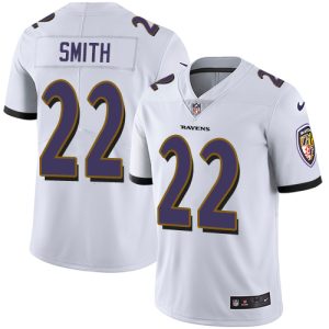 Ravens #22 Premium Jimmy Smith White Men's Stitched NFL Vapor Untouchable Limited Jersey