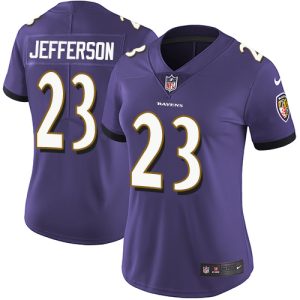 Ravens #23 Tony Jefferson Purple Team Color Women's Stitched Stylish NFL Vapor Untouchable Limited Jersey
