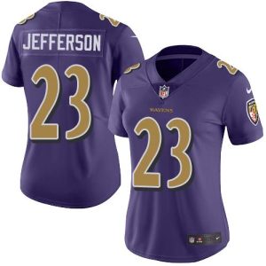 Ravens #23 Tony Jefferson Purple Women's Stitched NFL Limited Rush Jersey Unique