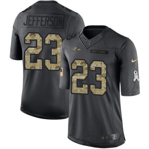 Ravens #23 Tony Jefferson Sophisticated Black Youth Stitched NFL Limited 2016 Salute to Service Jersey