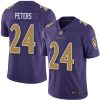 Ravens #24 Marcus Peters Purple Men's Stitched NFL Limited Rush Jersey Luxurious