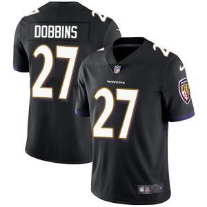 Ravens #27 J.K. Dobbins Black Superb Alternate Youth Stitched NFL Vapor Untouchable Limited Jersey