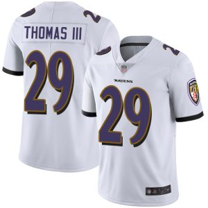 Ravens #29 Earl Superior Thomas III White Youth Stitched NFL Vapor Untouchable Limited Jersey