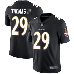 Ravens #29 Earl Thomas III Black Alternate Men's Remarkable Stitched NFL Vapor Untouchable Limited Jersey