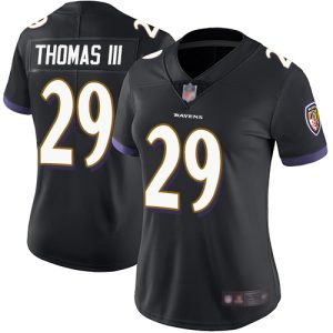 Ravens #29 Earl Thomas III Black Alternate Women's Stitched Fabulous NFL Vapor Untouchable Limited Jersey