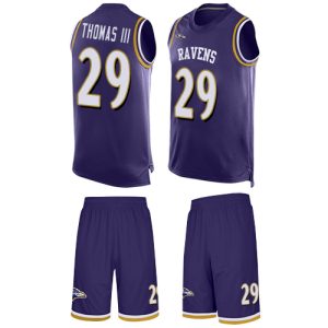 Ravens #29 Earl Thomas III Purple Team Color Men's Stitched NFL Limited Tank Top Suit Jersey Prime