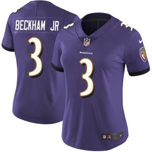 Ravens #3 Odell Beckham Jr. Purple Team Color Women's Stitched Exquisite NFL Vapor Untouchable Limited Jersey