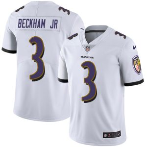 Ravens #3 Odell Beckham Jr. White Men's Stitched NFL Vapor Untouchable Exceptional Limited Jersey