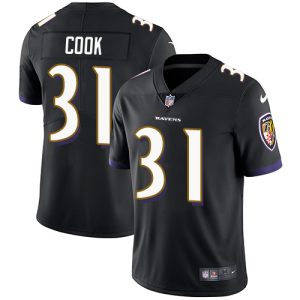 Ravens #31 Dalvin Cook Black Alternate Men's Stitched Glamorous NFL Vapor Untouchable Limited Jersey